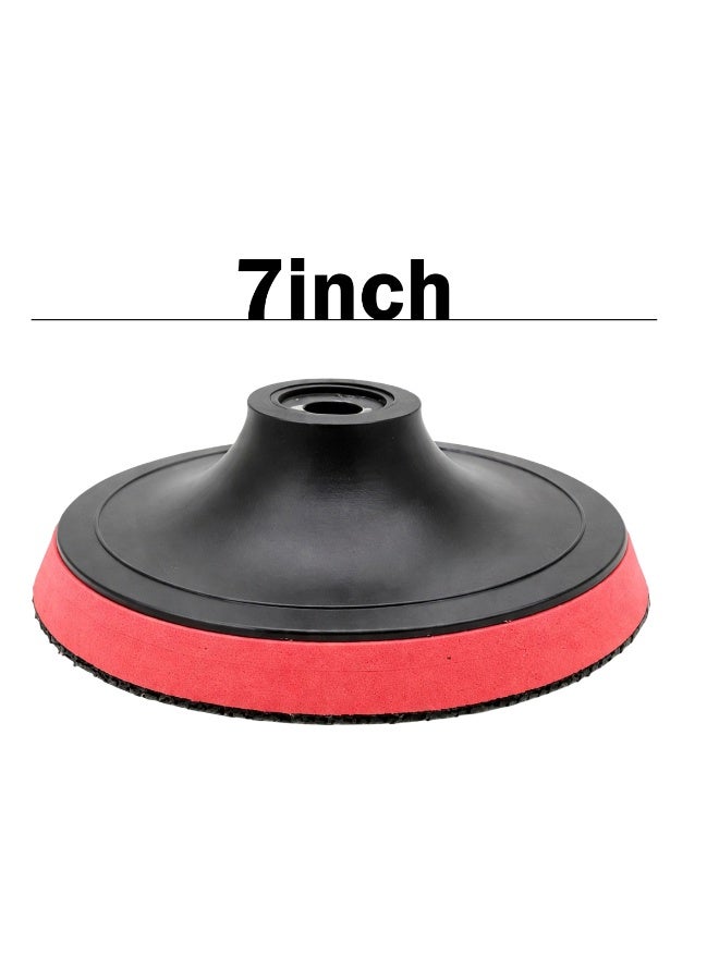 قرص تلميع مقاس 7 بوصات مع وسادة إسفنجية - ملحق للمثقاب وآلة التلميع، وسادة تلميع بخطاف وحلقة للتشميع والتلميع والتنعيم، أداة لتفصيل السيارات (لا يشمل آلة الصنفرة). - Image 5